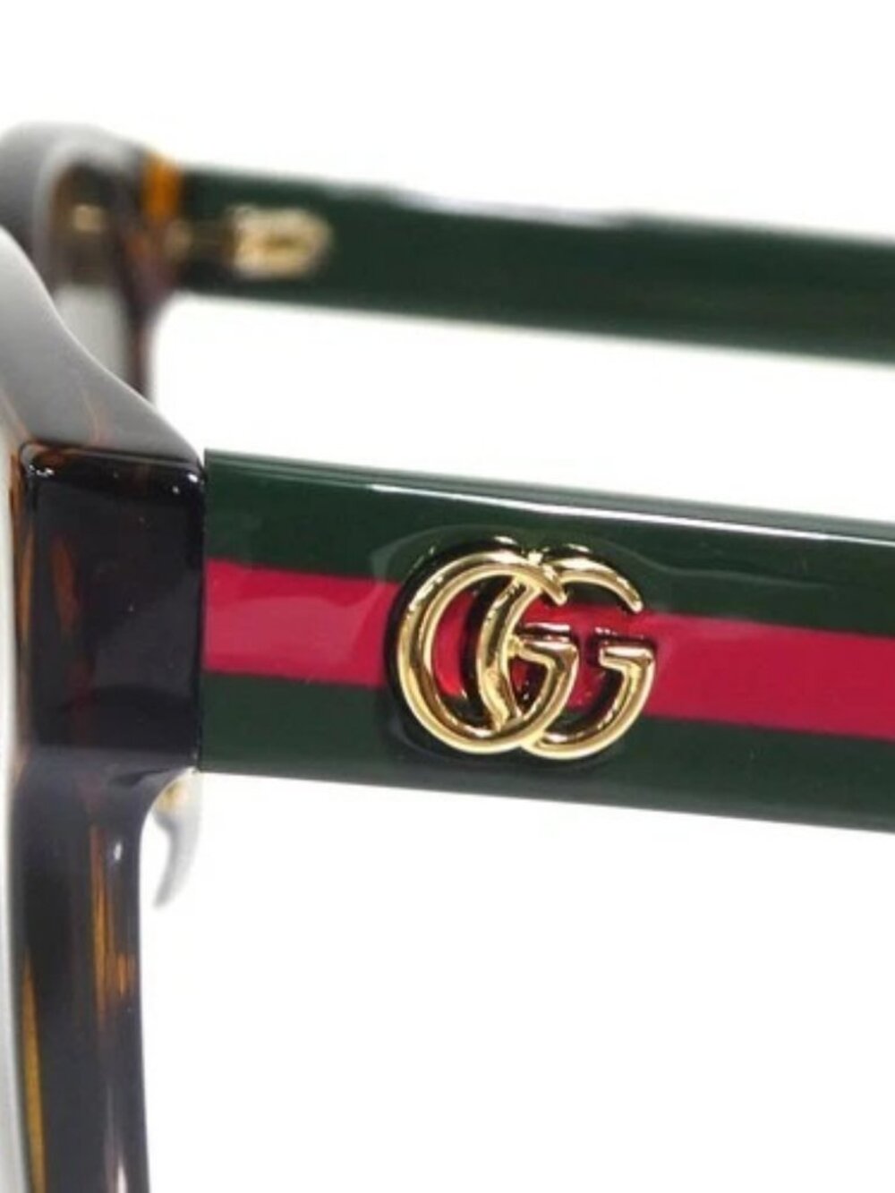 Auth GUCCI Sunglasses Brown/Green/Red Plastic/Goldtone - e61785i - Picture 8 of 10